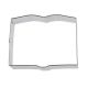 Open Book Cookie Cutter 4.25