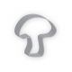 Cookie Cutter Mushroom 3.375